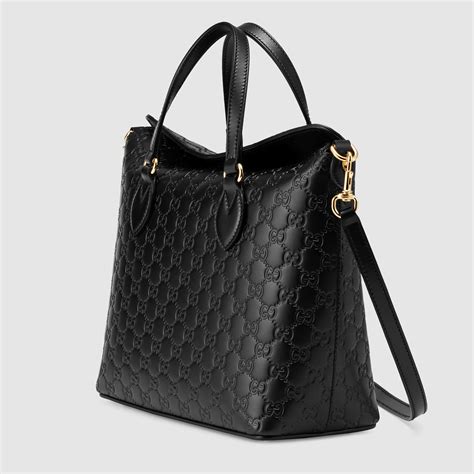 gucci black leather slip on|gucci black leather shoulder bag.